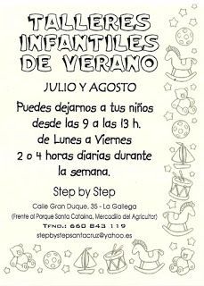 Talleres infantiles de verano en la Academia Step by Step