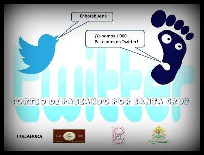 Sorteo de Paseando por Santa Cruz «1000 followers en Twitter»
