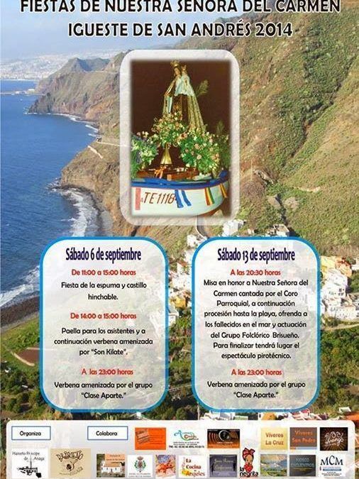 Programa de las Fiestas en honor a Nuestra Señora del Carmen de Igueste de San Andrés