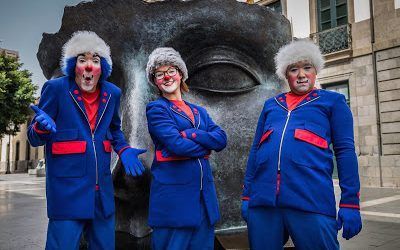 El trío de payasos Chi, Mimí & Floon actúan este domingo en el Teatro Guimerá