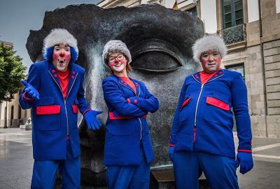 El trío de payasos Chi, Mimí & Floon actúan este domingo en el Teatro Guimerá