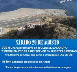 Organizan una jornada para la limpieza del muelle de Añaza