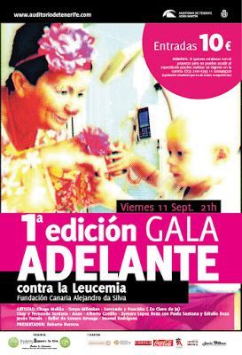 El 11 de septiembre se celebra la I ‘Gala Adelante’ contra la Leucemia en el Auditorio de Tenerife
