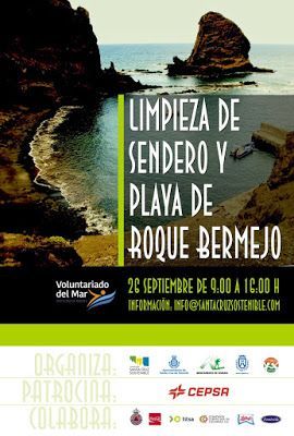 El Ayuntamiento organiza una limpieza del sendero y la playa de Roque Bermejo