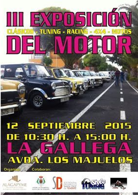 Mañana sábado vuelve la Exposición del Motor a La Gallega.