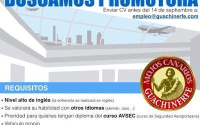 OFERTA DE EMPLEO: Promotora para Mojos Guachinerfe