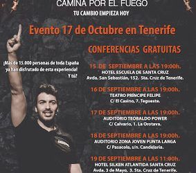 Laín García Calvo trae la experiencia Firewalking a Santa Cruz