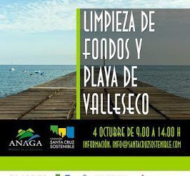 El Ayuntamiento organiza este domingo una limpieza de los fondos y la playa de Valleseco