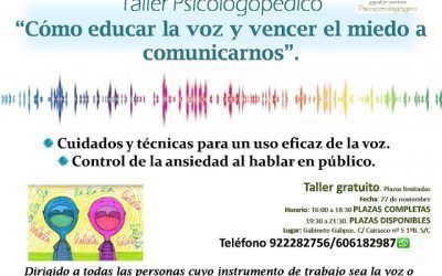 Gabpse organiza un taller psicologopédico gratuito