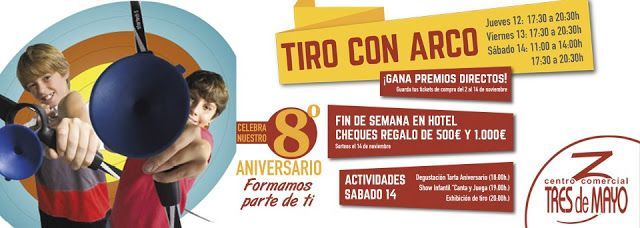 El Centro Comercial 3 de Mayo celebra este fin de semana su octavo aniversario