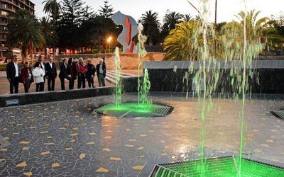 El Parque de La Granja estrena una renovada fuente de colores