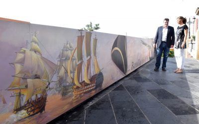 Santa Cruz descubre un mural sobre la Gesta del 25 de Julio junto al puente Serrador