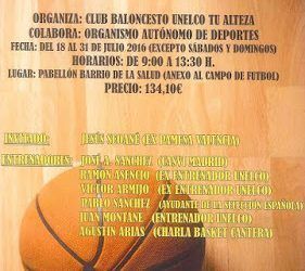 El campus de baloncesto del CB Unelco ofrece 30 plazas para niños y niñas este verano