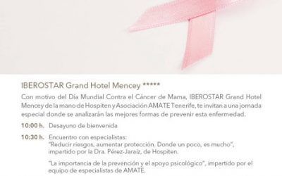 IBEROSTAR Grand Hotel Mencey albergará una jornada sobre prevención del cáncer de mama este sábado