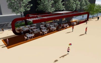 El nuevo quiosco de la plaza de Tomé Cano simulará la quilla y las velas de un barco