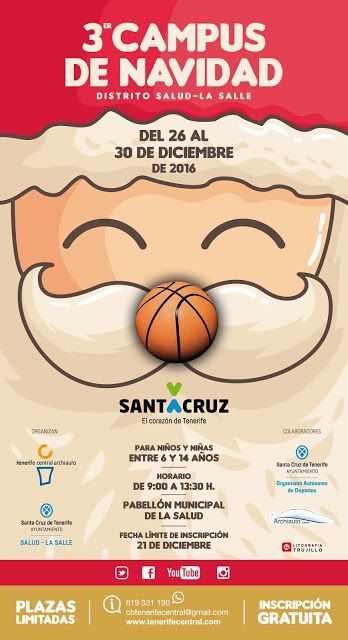 Salud-La Salle y CB Tenerife Central organizan por tercer año consecutivo el Campus de Navidad