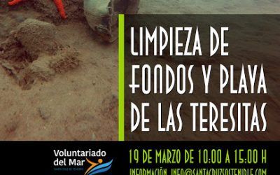 La Fundación Santa Cruz Sostenible organiza una limpieza de fondos y playa de Las Teresitas