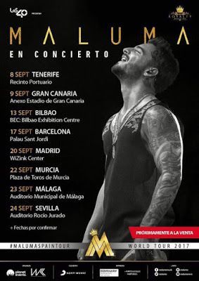 Maluma empezará su gira española en Santa Cruz