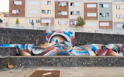 La nueva plaza de Cuesta Piedra luce un mural de Sabotaje al Montaje