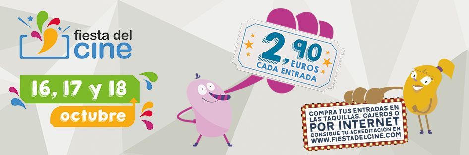 La decimotercera edición de la Fiesta del Cine se celebrará del 16 al 18 de octubre