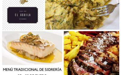 El Águila ofrecerá esta semana un auténtico menú tradicional de sidrería vasca