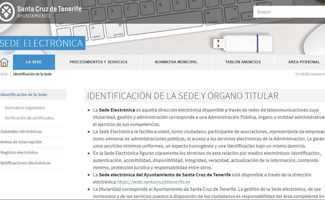 El Ayuntamiento de Santa Cruz mejora su sede electrónica
