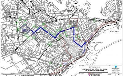 Los cambios del tráfico en la ciudad por el Carnaval comienzan hoy con la Cabalgata