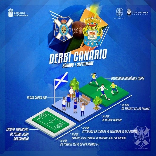 Un programa de actividades precederá el derbi canario desde las 10 horas del sábado