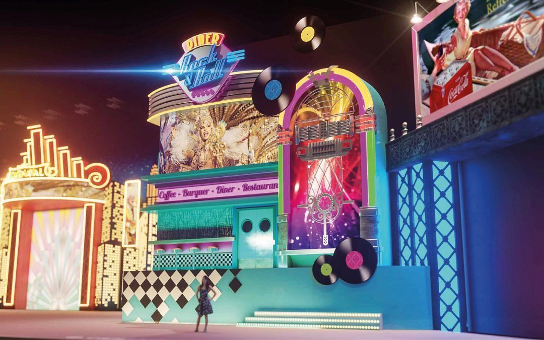 El Ayuntamiento de Santa Cruz presenta un escenario para el Carnaval 2020 lleno de volúmenes y fiel a los coquetos años 50