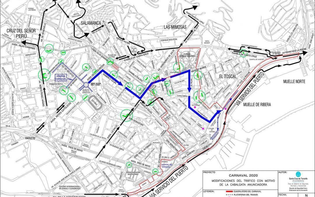 La Cabalgata obliga a prohibir estacionar en diversos puntos de la capital tinerfeña