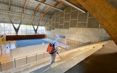 El Ayuntamiento de Santa Cruz adapta las instalaciones deportivas municipales para su apertura en la fase 2
