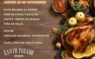 Santo Pecado Gastrobar tendrá cena de Acción de Gracias