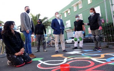 El Suroeste dispone de 18 juegos inclusivos y tradicionales en la avenida de Los Majuelos