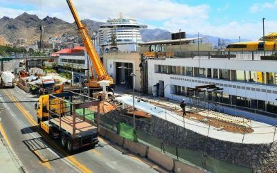 Puertos de Tenerife inicia el montaje de la pasarela del edificio puerto-ciudad